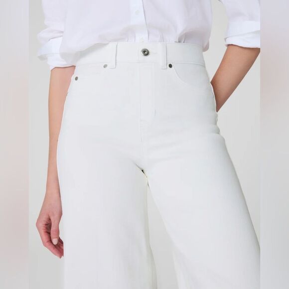 NEW SPANXshape EveryWear Wide Leg Jeans in Chalk Shaping Office Career Size 3X - Picture 5 of 13